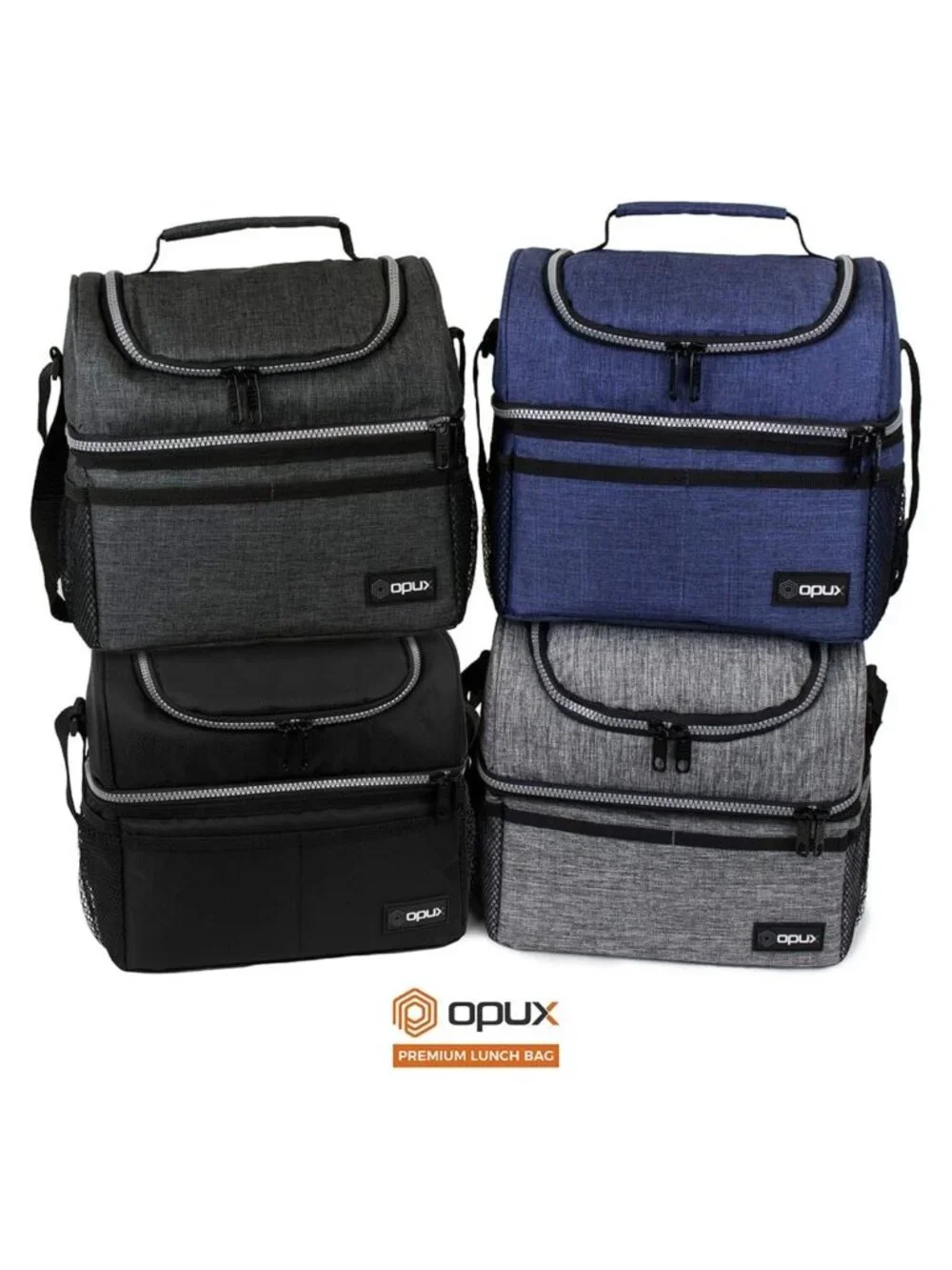Insulated Lunch Bag Double Decker Leakproof 16 Can Capacity